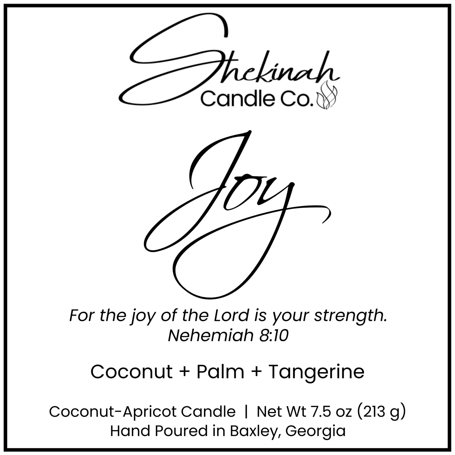 Joy Candle - 7.5 oz - Clear Glass/Wood Lid