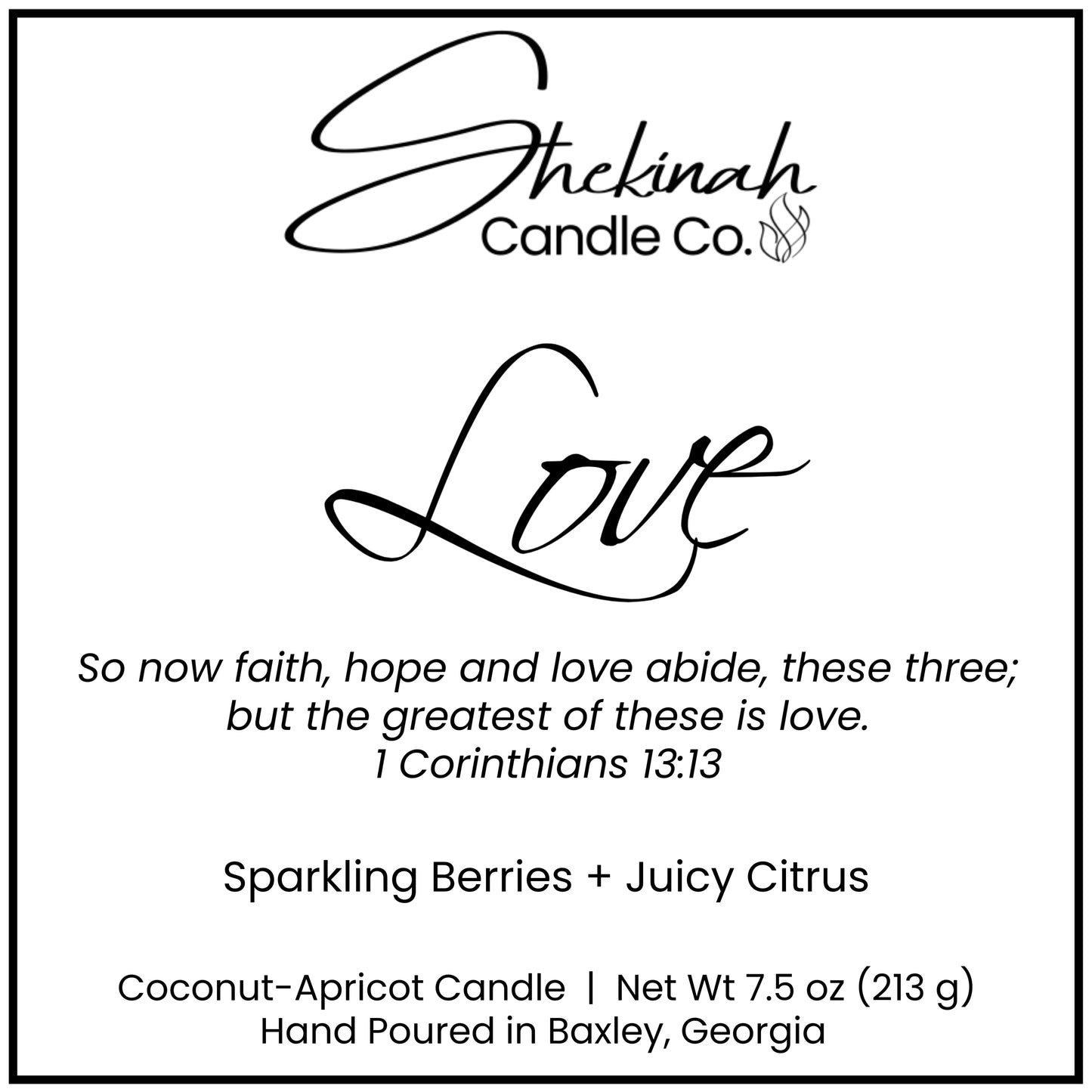 Love Candle - 7.5 oz - Clear Glass/Wood Lid